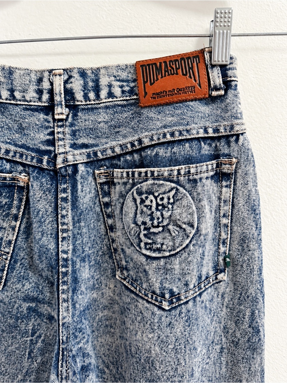 Rare Vintage 80s/90s Puma Pumasport Acid Wash High Rise Jeans